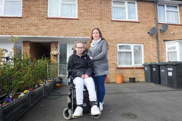 Kayla Brombley (30) from Leigh Park, with her daughter Summer (12). Picture: Sarah Standing