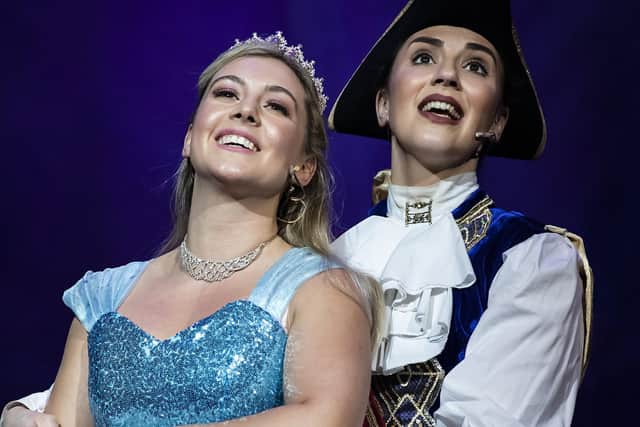Cinderella (Emily Day), with Prince Charming (Lucy Andic)
