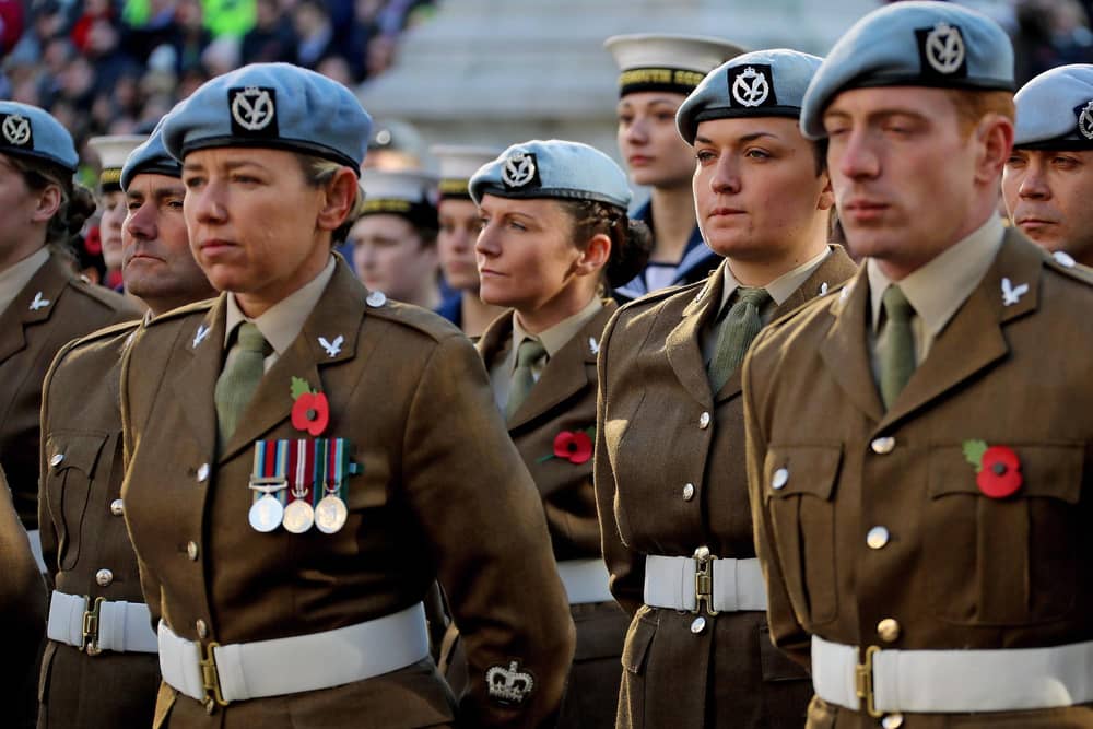 Military personnel pictured during a Remembrance parade in Portsmouth. Photo: LPhot Dave Jenkins