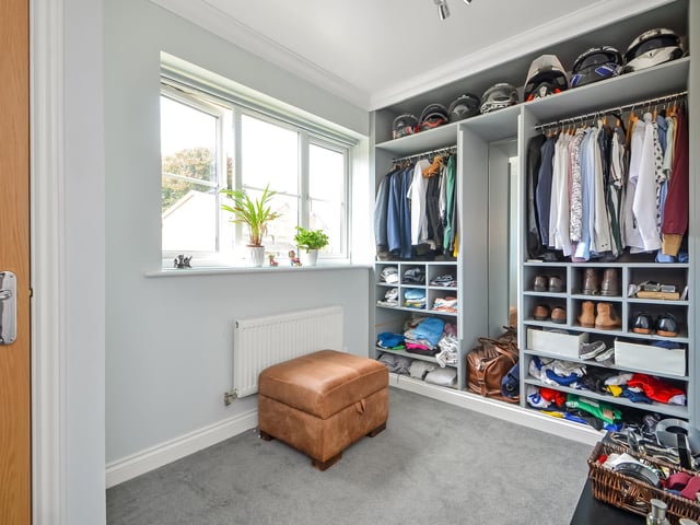 Some of the storage space in one of the bedrooms