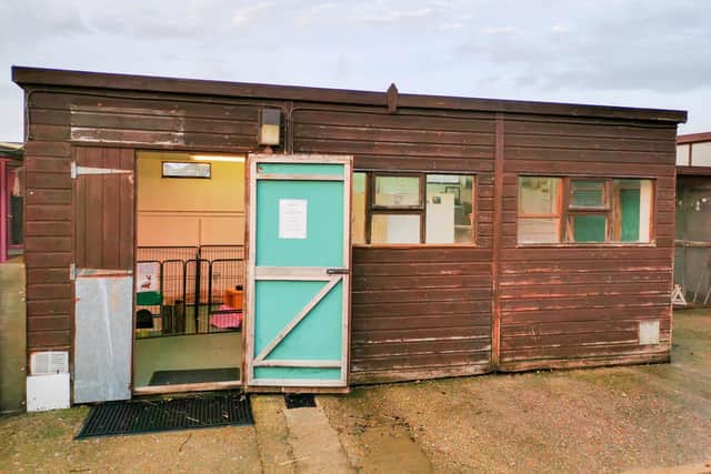 Stubbington Ark RSPCA animal shelter has launched a fundraising campaign called 1,000 Animal Lovers. This is the mixing shed which will hopefully be replaced