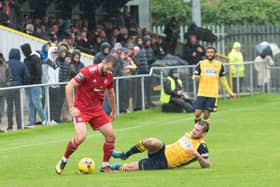 Moneyfields take on Worthing in an FA Cup third qualifying round tie in 2018 - the furthest Moneys have ever gone in the tournament. Picture: Vernon Nash