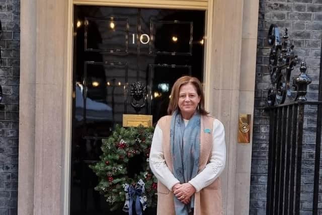 Susan Bonnar, the Lee-on-the-Solent business woman behind The British Craft house, was invited to a festive event at the prime minister's home in Downing Street.