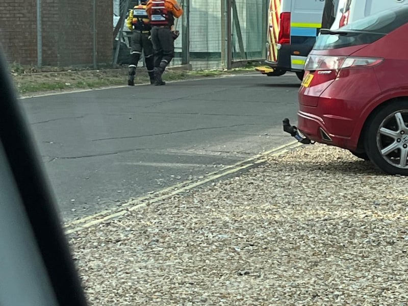 Migrants arriving in Portsmouth on Sunday evening