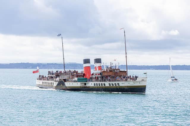 World's last paddle steamer, PS Waverley entering Portsmouth on Friday 1st September 2023. Picture: Habibur Rahman