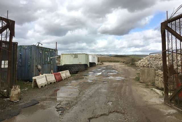 The road leading to Tipner Regeneration Company land