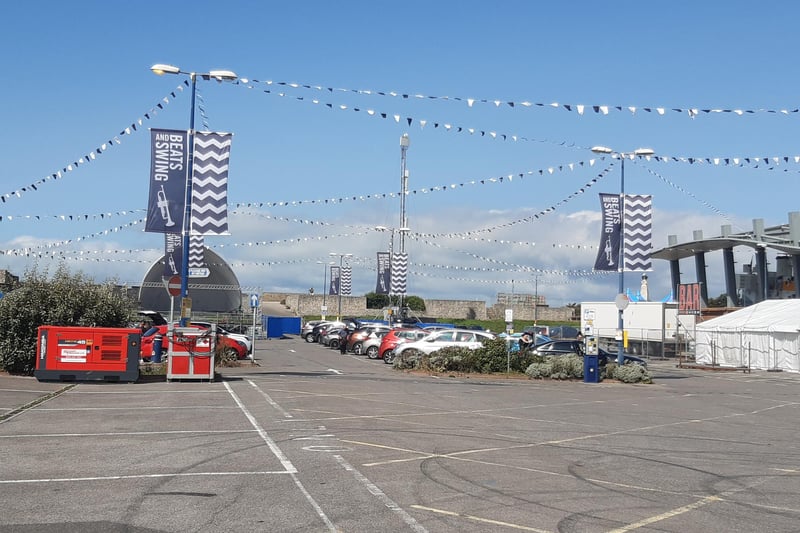 The stage is up in the Beats and Swing area in the D-Day carpark area which will be closed over the weekend