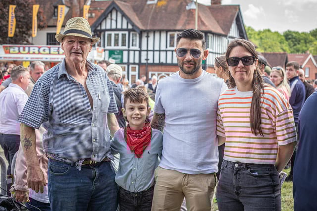 Vic Laurence. Joe Laurence with his wife Charlotte, and son Louis 7.