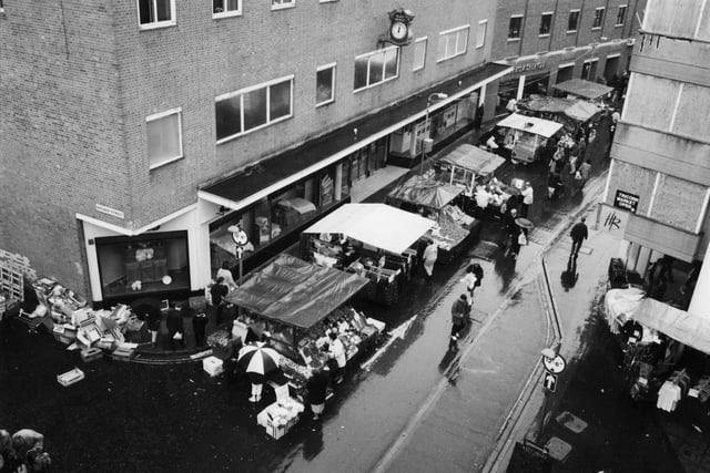 The market was close to the Tricorn shopping centre, and you can see the sign on the right of this photo.