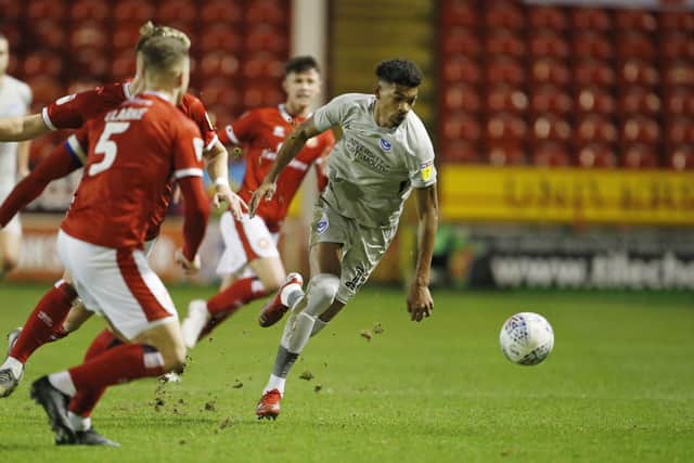 Reeco Hackett-Fairchild would benefit from Pompey's proposed reserve team set-up after being unable to break into the first-team since his January arrival. Picture: Paul Thompson/ProSportsImages