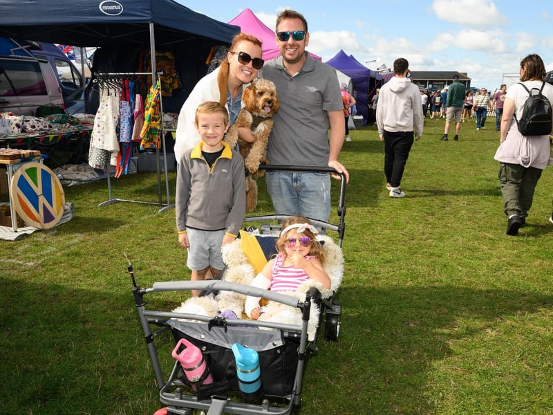 Pictured is: Blossom, Hudson, Butler, Amber and Dan Butler
Picture: Keith Woodland (060821-43)