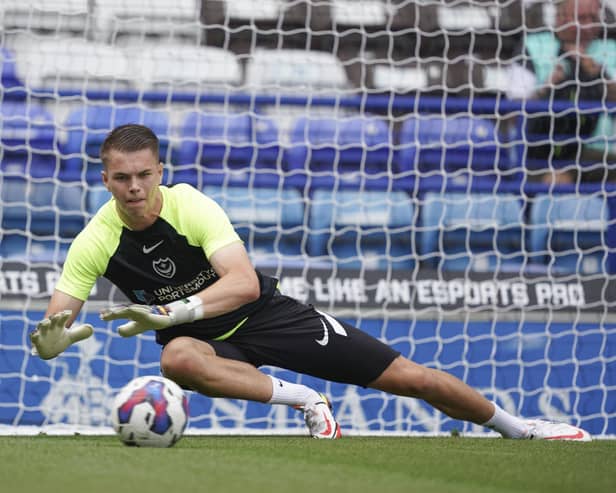 Josh Griffiths is currently on loan at Pompey from West Brom