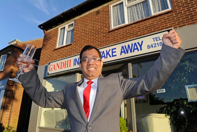 12/05/14 KB
Abu-Suyeb Tanzam gets ready for the Ghandi Indian Takeway Restaurants annual fund raising event in Fareham
.Picture: Ian Hargreaves (141356-1)