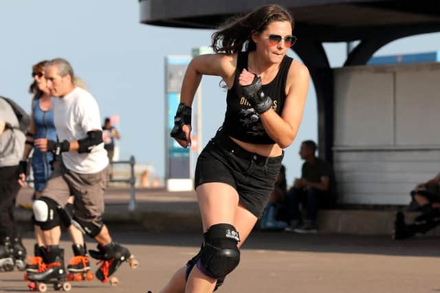 Caroline Searle, one of PSG's trainers, in action. Picture: Sam Stephenson