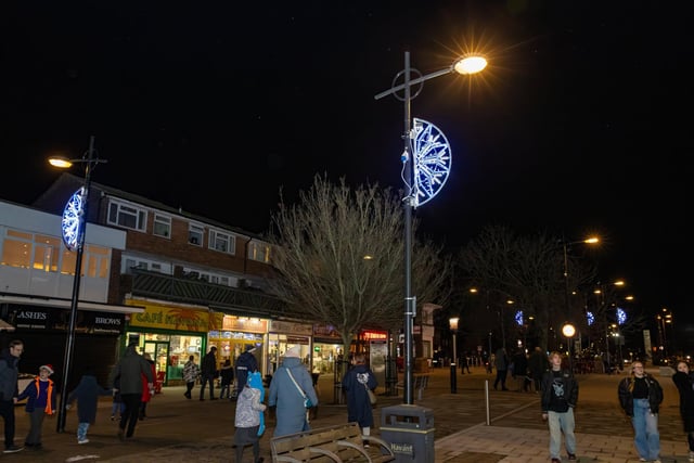 Hundreds of people attended the Waterlooville Christmas light switch on Thursday, November 29.  Photos by Alex Shute