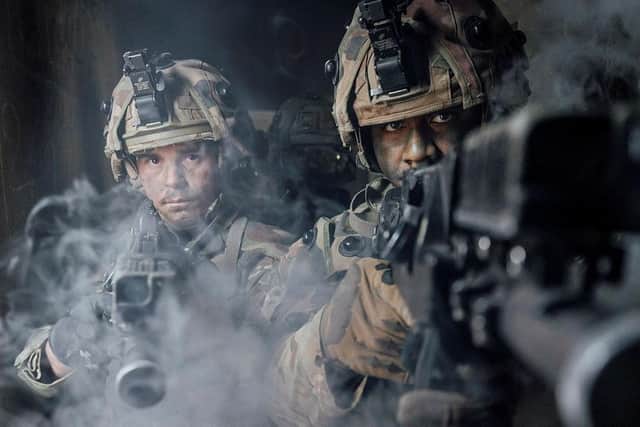 Members of 4 SCOTS are seen here at the Urban Zone Combat Training Centre (CENZUB) in France