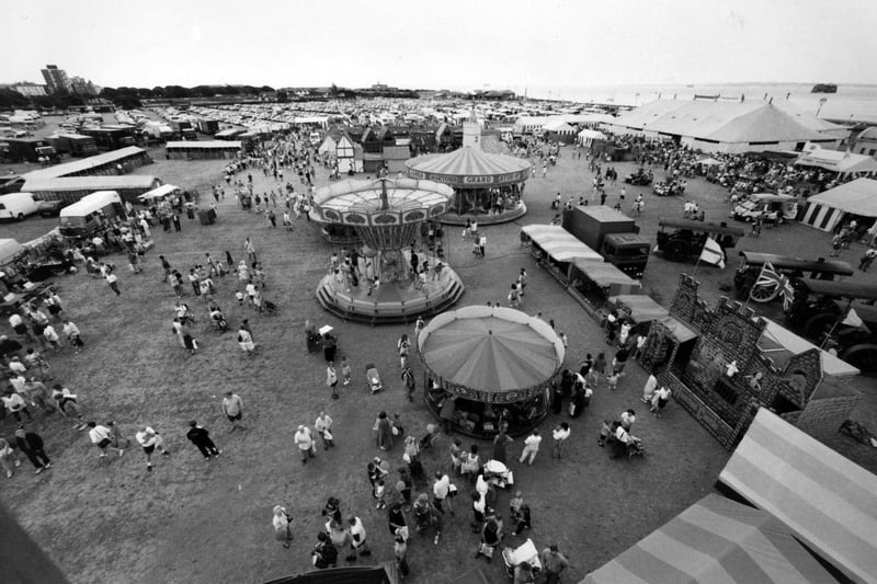 A view of the fairground at the Southsea Show in August 1995. The News PP4101