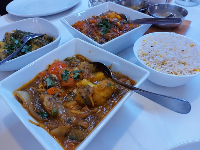 The vegetable pathia was the best version of the curry The Dish Detective had ever tried, with a glorious mix of vegetables. The vegetable dupiaza, sag aloo and rice were also a crowd pleaser.