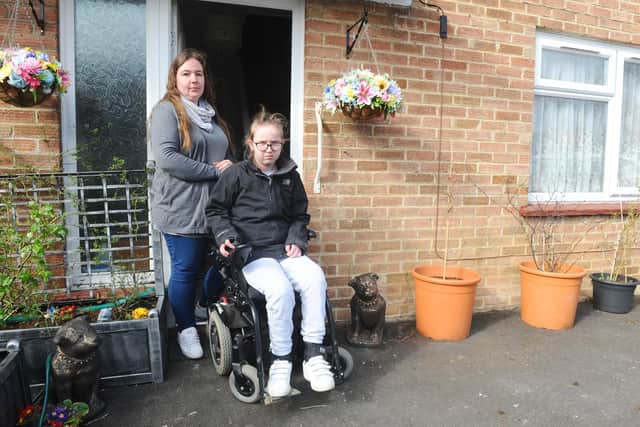 Kayla says that the family needs to be in a safer, more accessible home. Picture: Sarah Standing