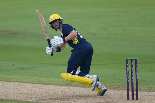 Nick Gubbins was Hampshire's second top scorer with 31 in their Royal London Cup loss to Lancashire at The Ageas Bowl. Photo by Mike Hewitt/Getty Images.