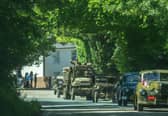 The convoy of Second World War military vehicles during the commemorations for the 75th anniversary of D-Day.