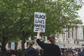 The Black Lives Matter protest taking place in Guildhall Square, Portsmouth, on Thursday, June 4. Picture: Saffron Watson Photography