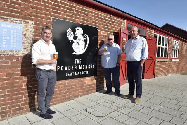 Powder Monkey Brewery in Gosport has acquisitioned Southern Highlands Brewing in New South Wales, Australia.

Pictured is: (l-r) Ben Twomey, newly appointed director at Powder Monkey, Andy Burdon, CEO and Mike McGeever, chairman of Powder Monkey Brewery.

Picture: Sarah Standing (290923-9105)