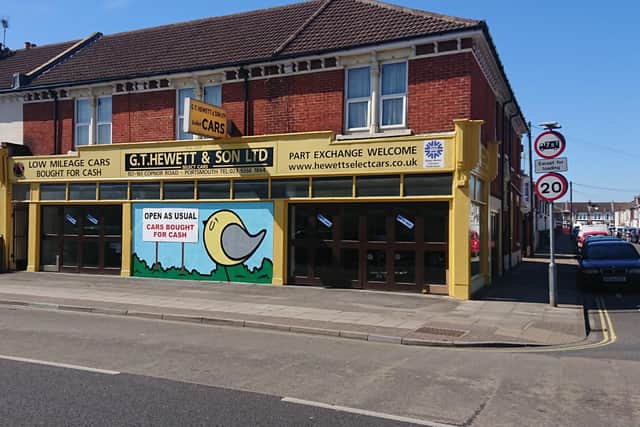 A mural has been painted on the front entrance of GT Hewett and Son, brightening up the business a month after the burglary. Picture: Freddie Webb.