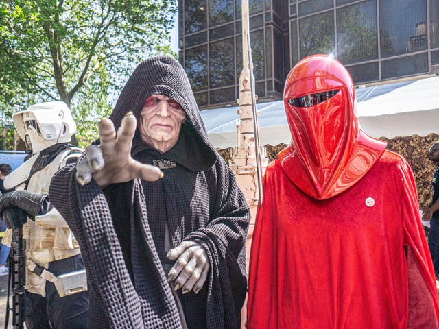 Portsmouth Comic Con 2023 at Portsmouth Guildhall on Saturday 3rd June 2023
Pictured: People dressed up at the event
Picture: Haibur Rahman