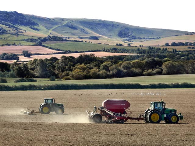 Farming near Long Man Brewery