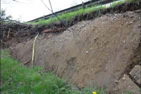 The collapsed embankement.