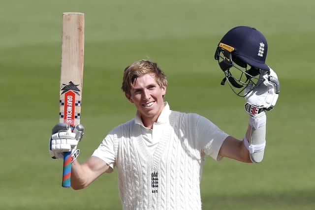 Zak Crawley will miss the start of England's Test series against India after slipping on a marble floor and spraining his wrist. Pic: Alastair Grant/PA Wire.