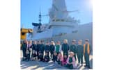 Children in Gibraltar pictured visiting the Portsmouth-based destroyer HMS Dragon. Photo: MoD Gibraltar/Twitter