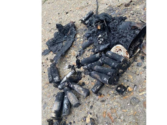 The Portsmouth City Council is urging people to dispose of batteries properly after a fire started in the back of a bin lorry this morning.