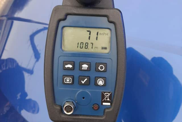 A driver from Andover was caught travelling at over twice the speed limit in the Meon Valley area. Picture: Hampshire Roads Policing Unit.