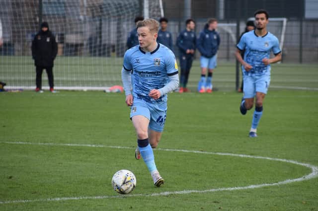 Joe Newton in action for Coventry under-23s. Picture: Jacob James