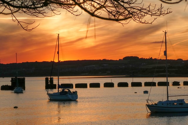 Sunset Over Langstone  by Terry Stubbington