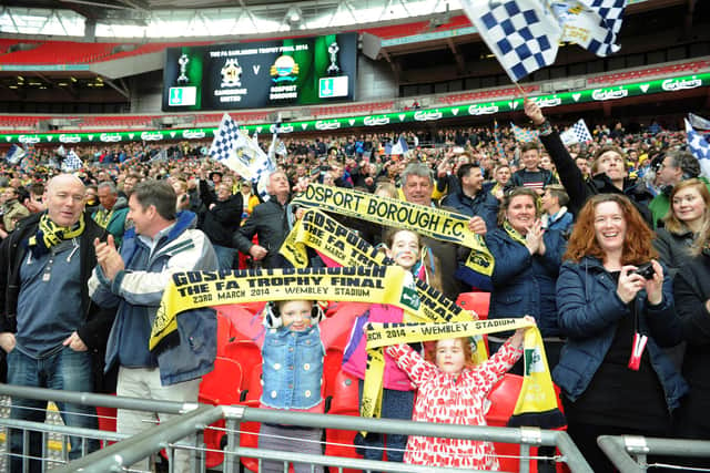 Gosport fans at Wembley. Picture: Paul Jacobs