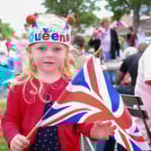 Millie Oliver, 3 taking part in the design a crown competition in Sutton Road, Cowplain Picture: Alex Shute
