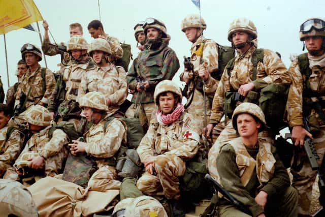 British soldiers pictured on operations in the Gulf