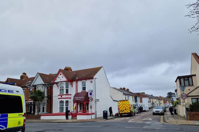 Emergency crews attend serious assault in Devonshire Avenue, Southsea. Pic Stu Vaizey