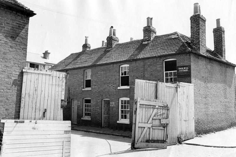 Dock Mill Cottages in Napier Road, Southsea, July 1970. The News  PP1199