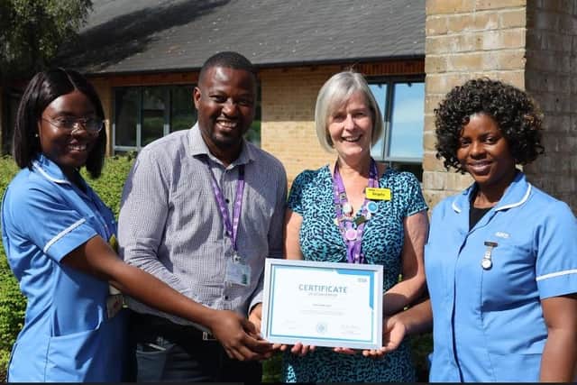 Solent NHS Trust staff with the Pastoral Care Quality Award