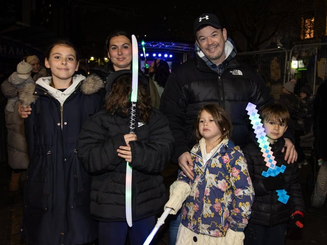 Hundreds of residents descended on Commercial Road to watch local dance troops and celebrities come together to turn on the Christmas lights.Pictured - Dale Family from SouthseaPhotos by Alex Shute