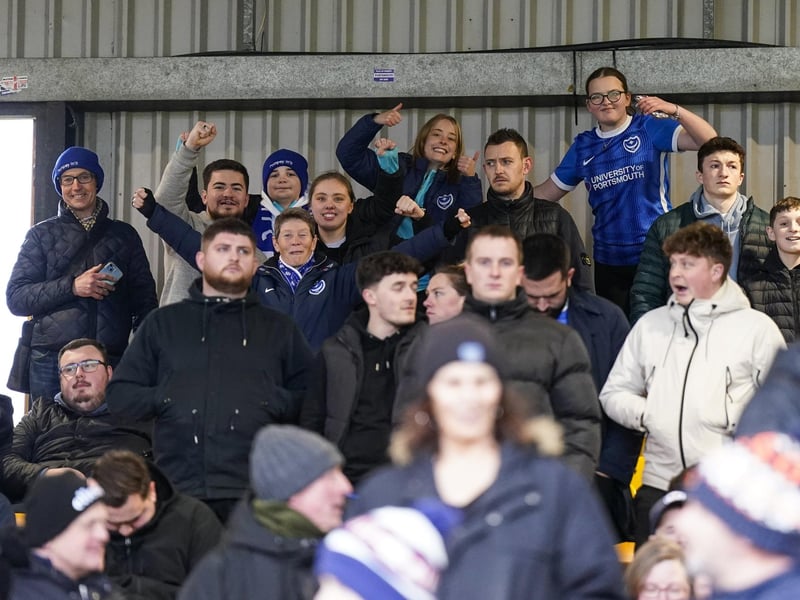 Around 1,800 Pompey fans were in raucous voice in the 1-0 victory at Port Vale.