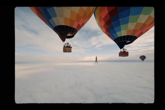 A still from the film "Walking on Clouds".
