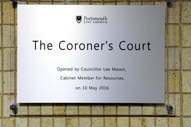 A library image of the coroner's court - in Guildhall Square, Portsmouth, Hampshire