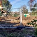 Diggers begin paving the way for the new care home.