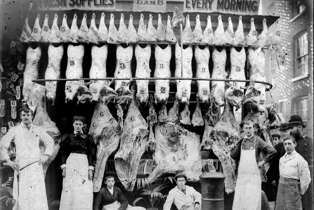 Open-windowed butcher shop in Queen Street, Portsea. Picture: Barry Cox collection