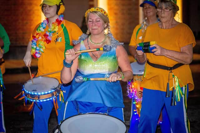 Rowans Starlit Walk at Historic Dockyard Portsmouth on Thursday 27th October 2022PictureD: e Big Noise Samba Band building up the atmospherePicture: Habibur Rahman
